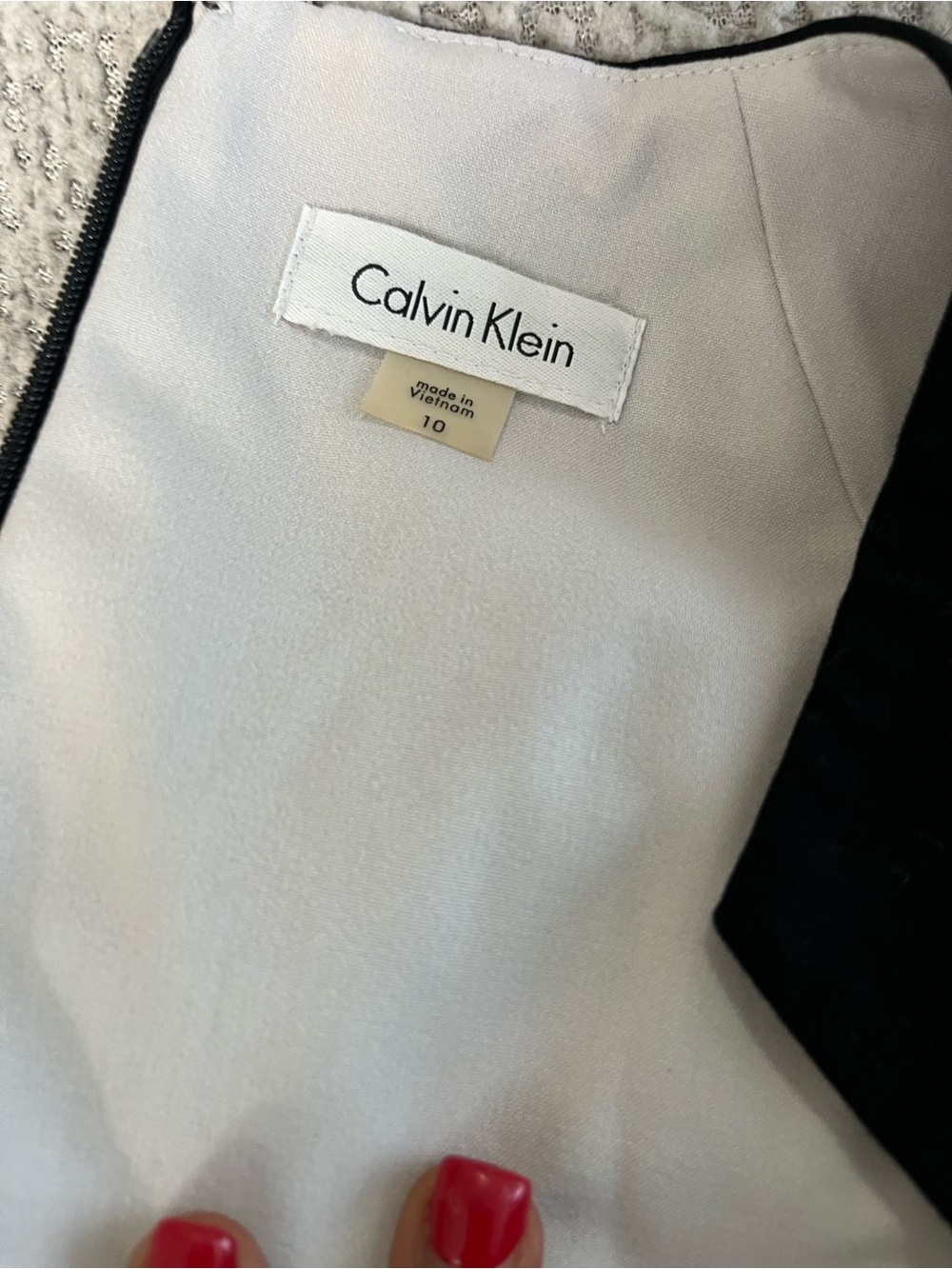 Calvin Klein Black Ruched Sheath Dress Square Neck Size 10 - Picture 10 of 16